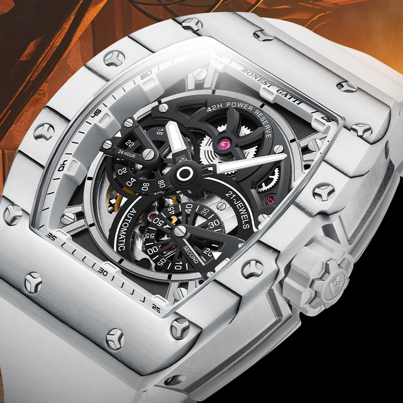 BONEST GATTI Men's Mechanical  - đánh giá và giá Rubber Strap Diver