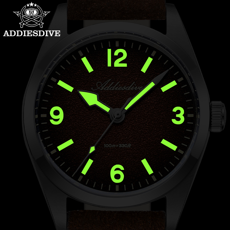 ADDIESDIVE 36MM 200M Waterproo - đánh giá và giá Suede Strap Watch