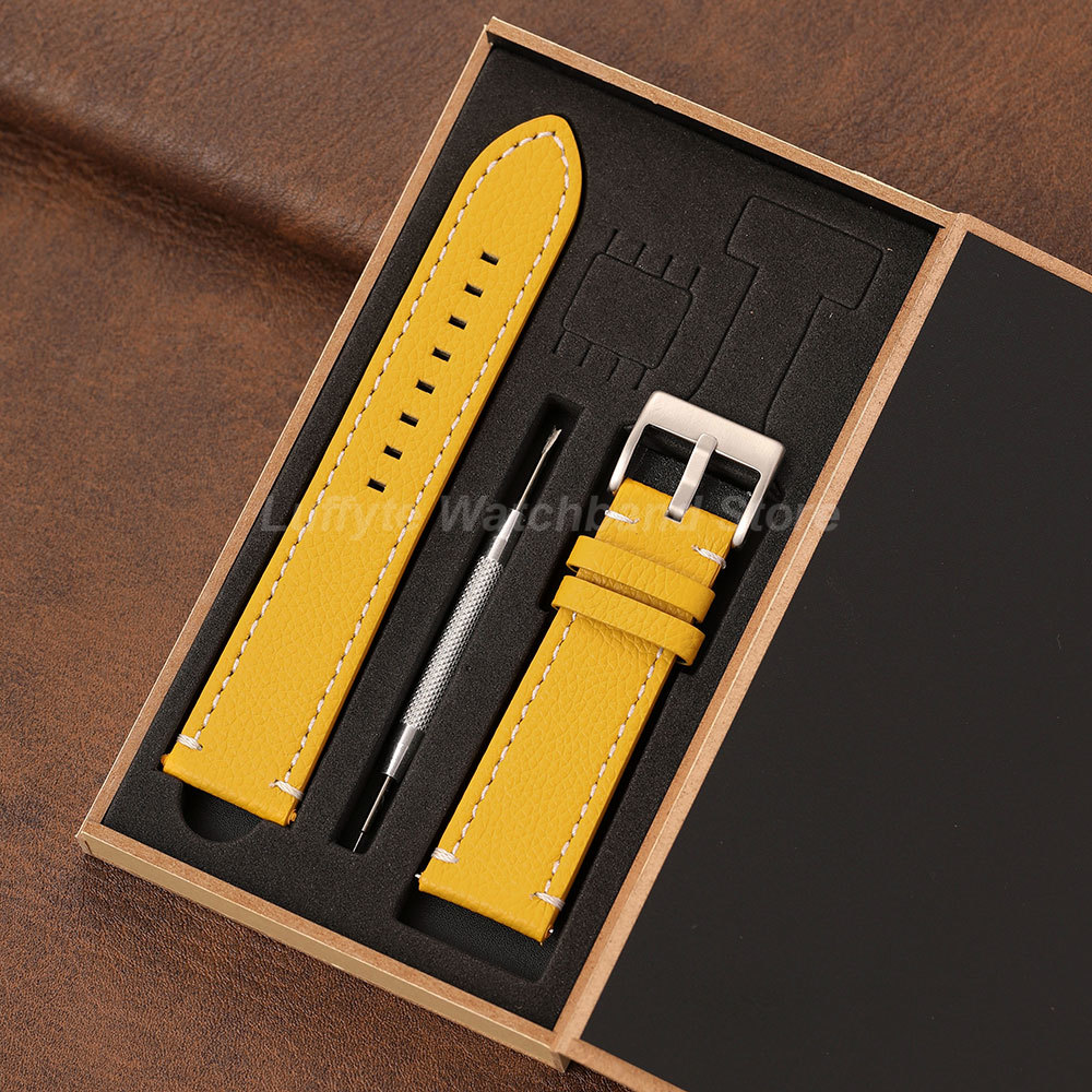 Double Sided Litchi Texture St - đánh giá và giá Leather Strap Quick Release